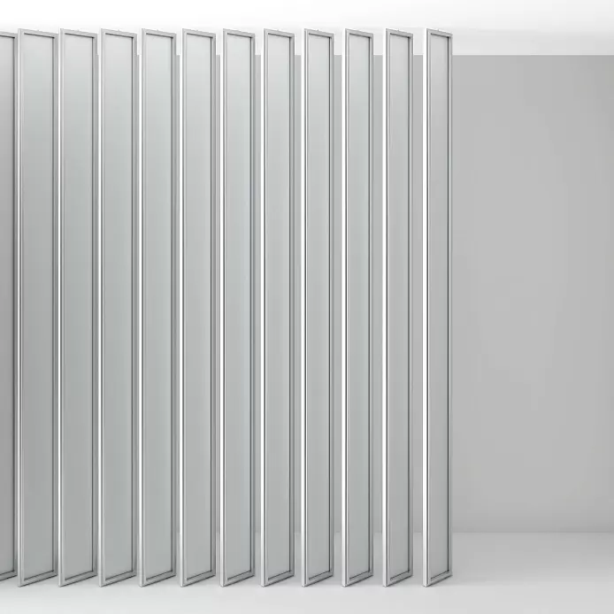 Алюминиевые реечные перегородки со стеклом