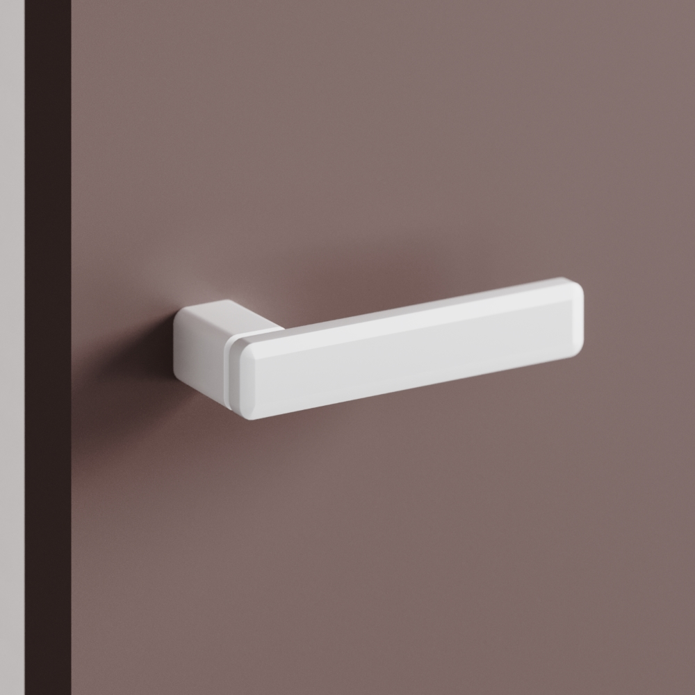 Межкомнатная ручка Дар, белый матовый