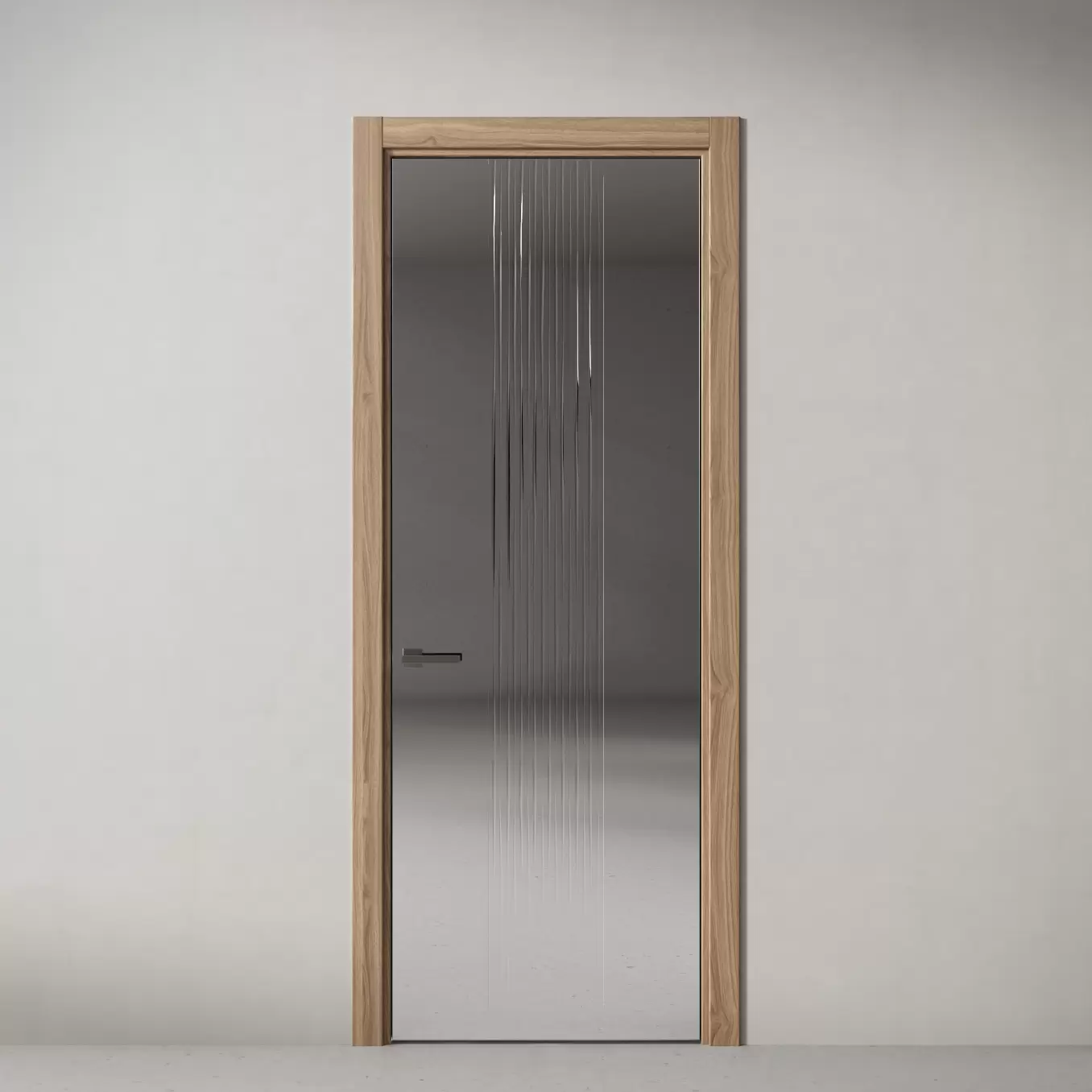 Стеклянная дверь Рейн, модель 22 с гравировкой стекло зеркальное глянцевое