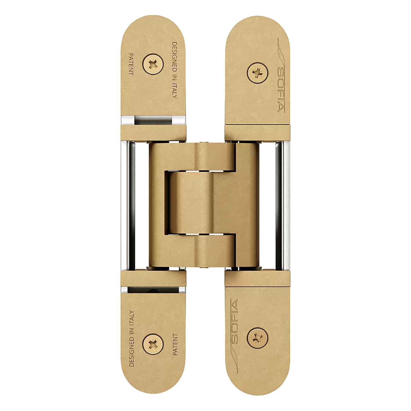 Скрытые петли Феникс, латунь матовая
