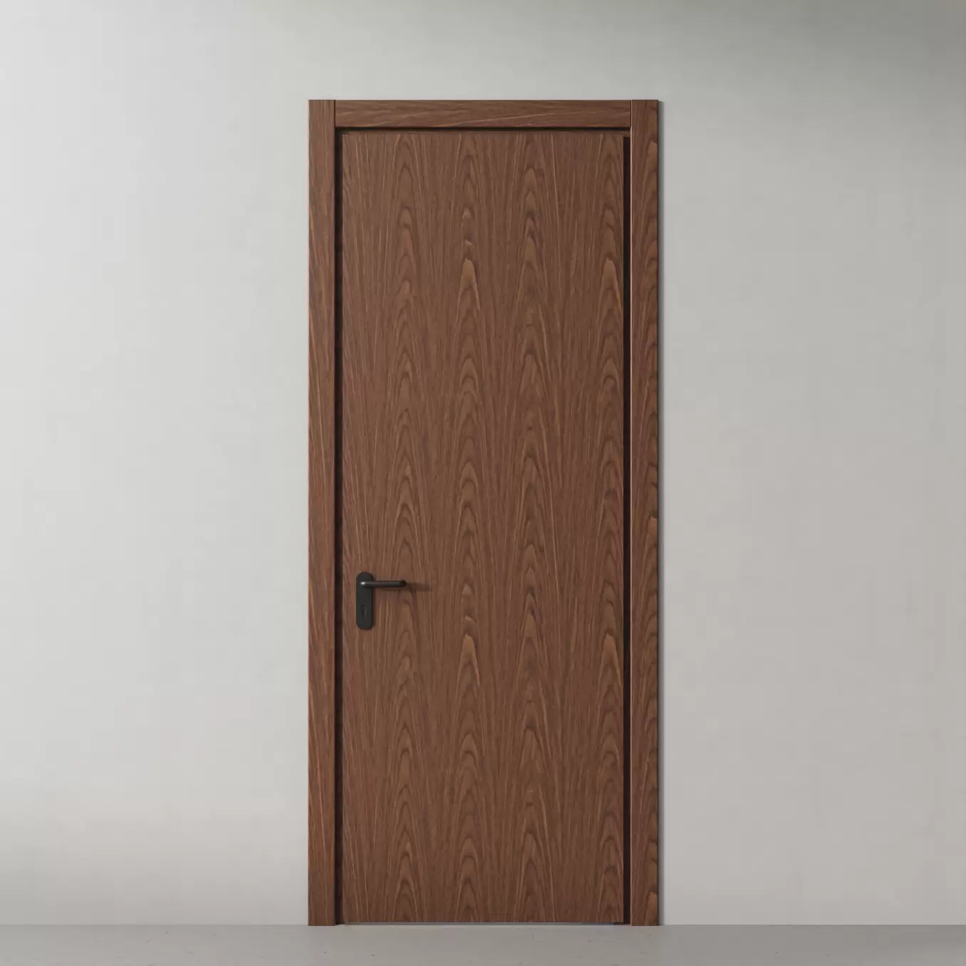 Противопожарные двери EI30, темный дуб