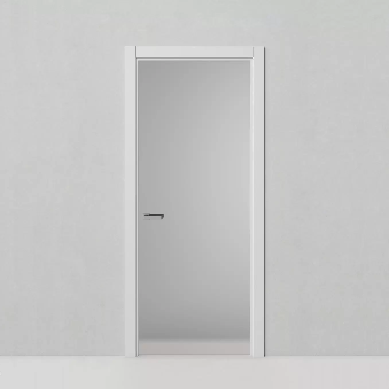 Стеклянная дверь Рейн 22, стекло зеркальное глянцевое