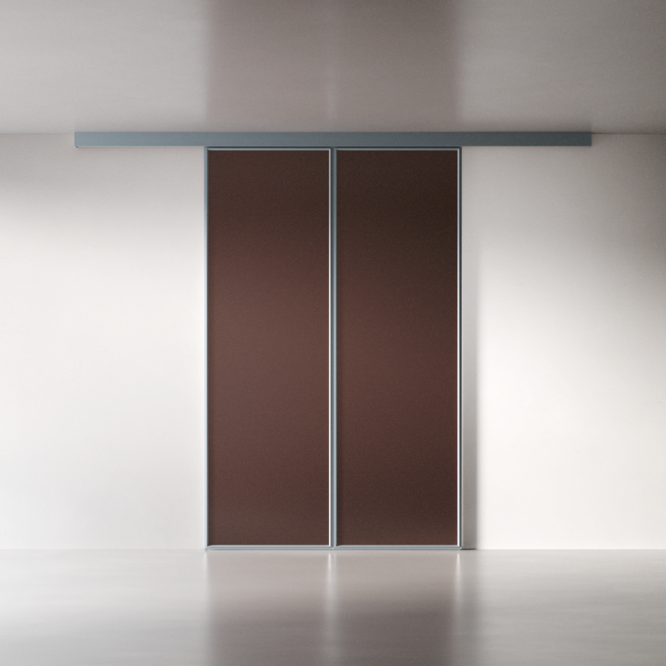 Межкомнатная перегородка 1000 линий цельностеклянная, ral