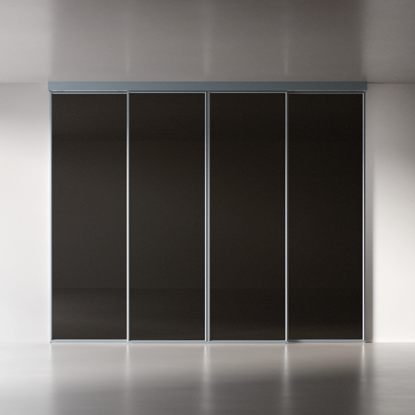 Межкомнатная перегородка 1000 линий цельностеклянная, ral