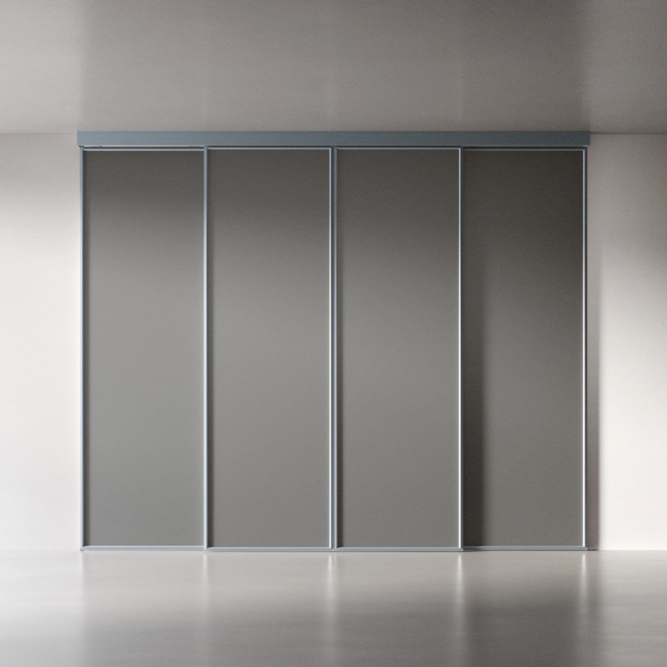 Межкомнатная перегородка 1000 линий цельностеклянная, ral