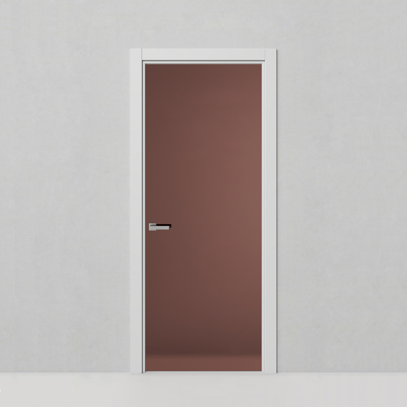 Стеклянная дверь Рейн 22, стекло зеркальная бронза