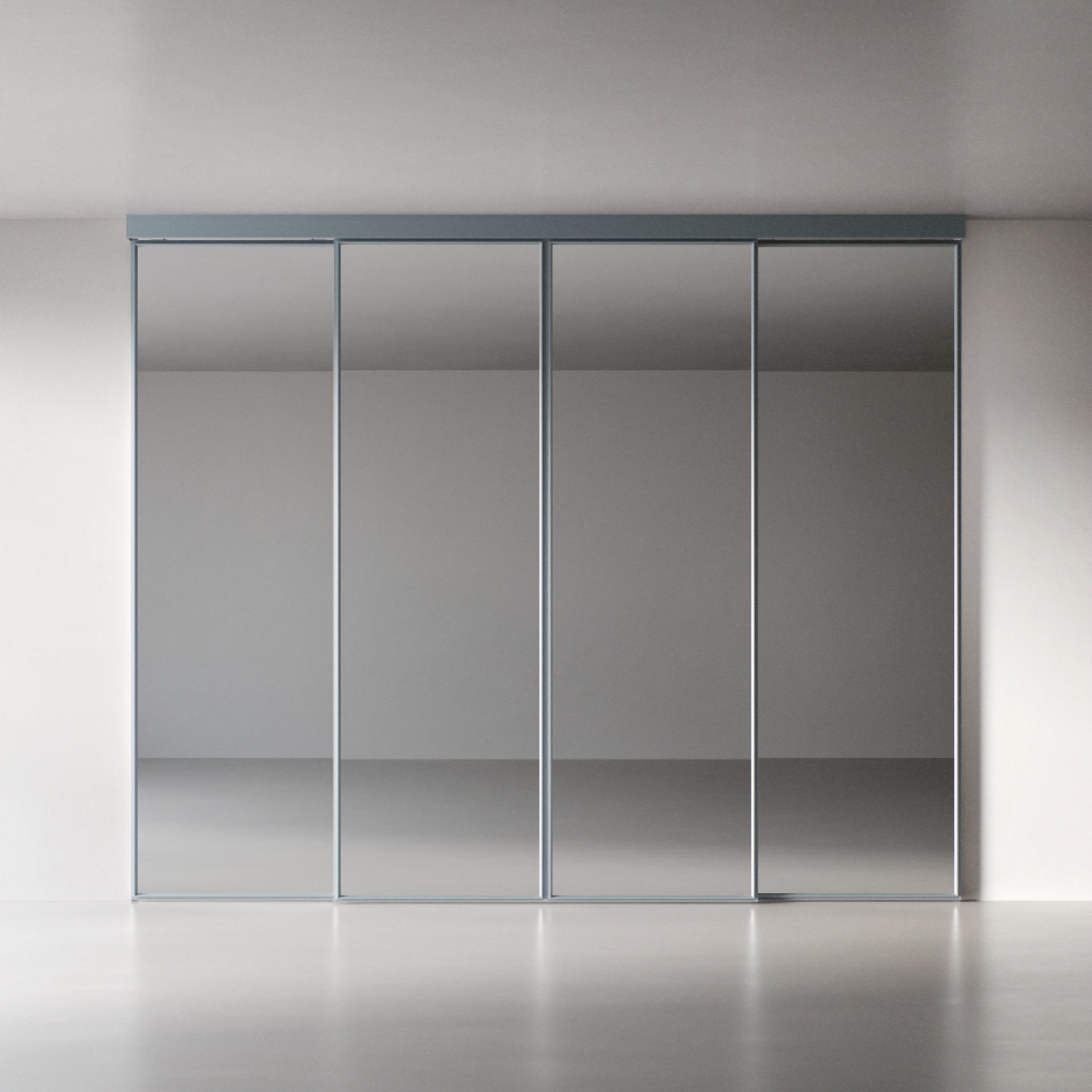 Межкомнатная перегородка 1000 линий цельностеклянная, ral