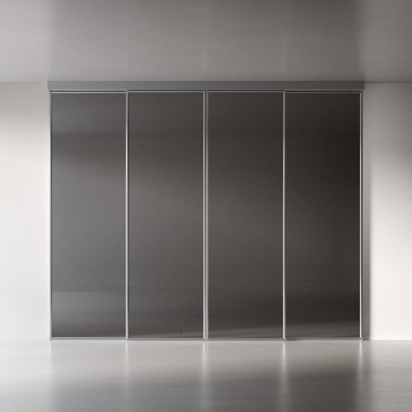 Межкомнатная перегородка 1000 линий цельностеклянная, полированный