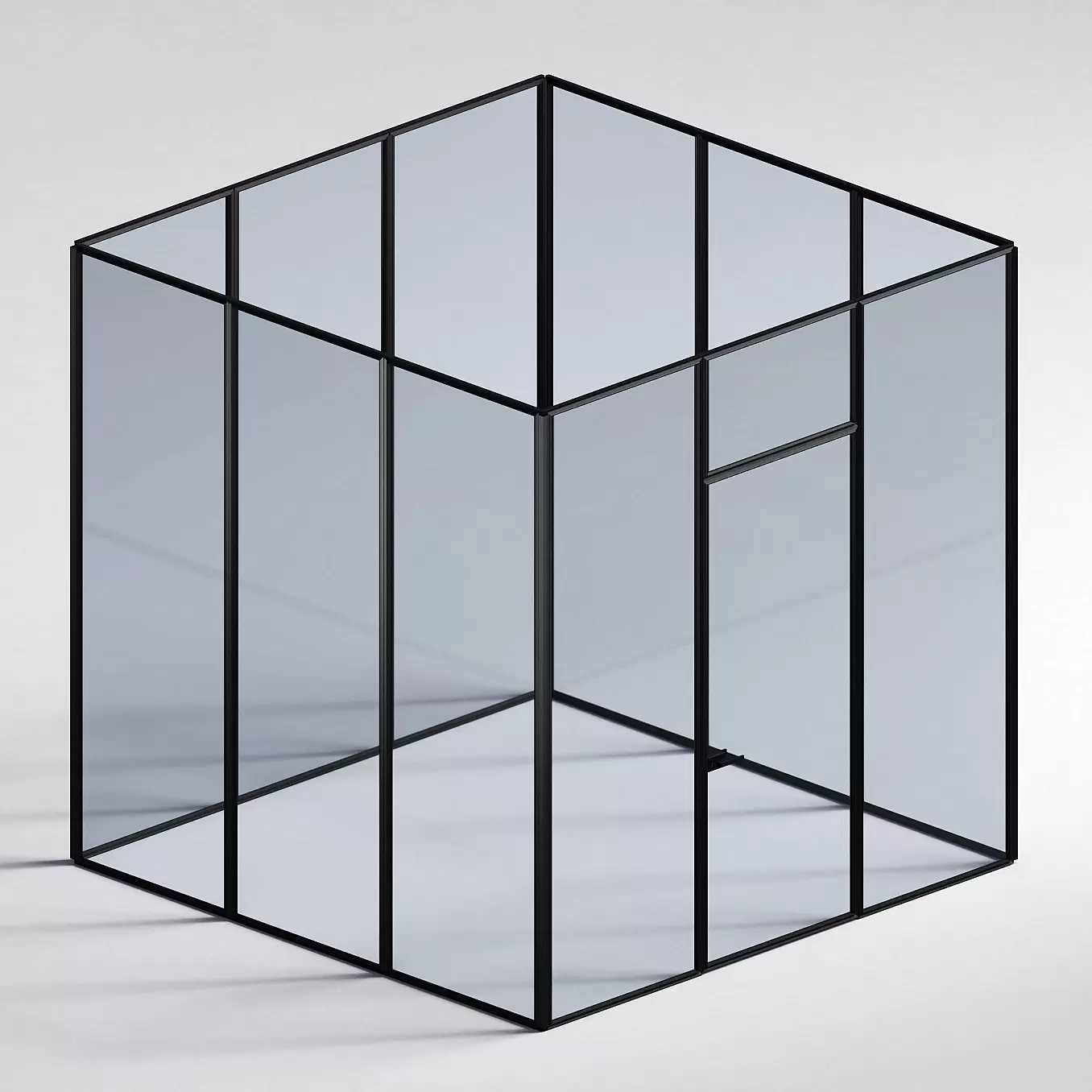 Межкомнатная перегородка Система 1000 линий , черный