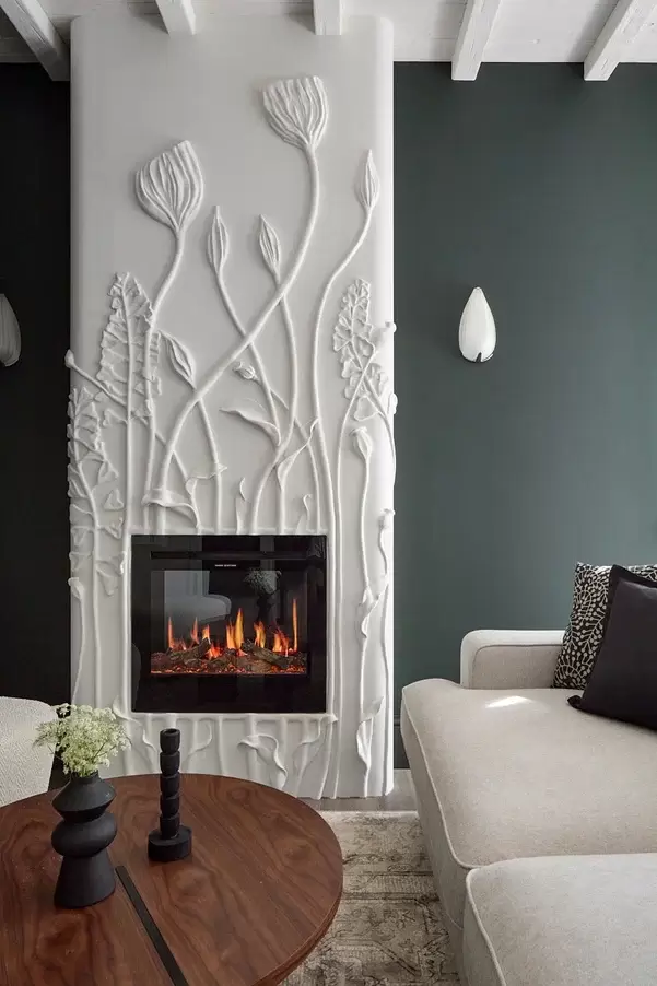 Кухня-гостиная с цветущим камином — 7