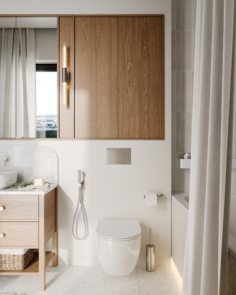 Ванная комната с видом на город — 5