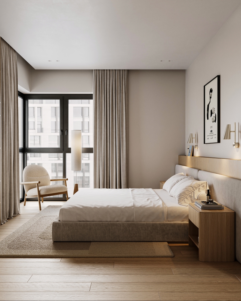 Мастер спальня с радиусной стеной — 3