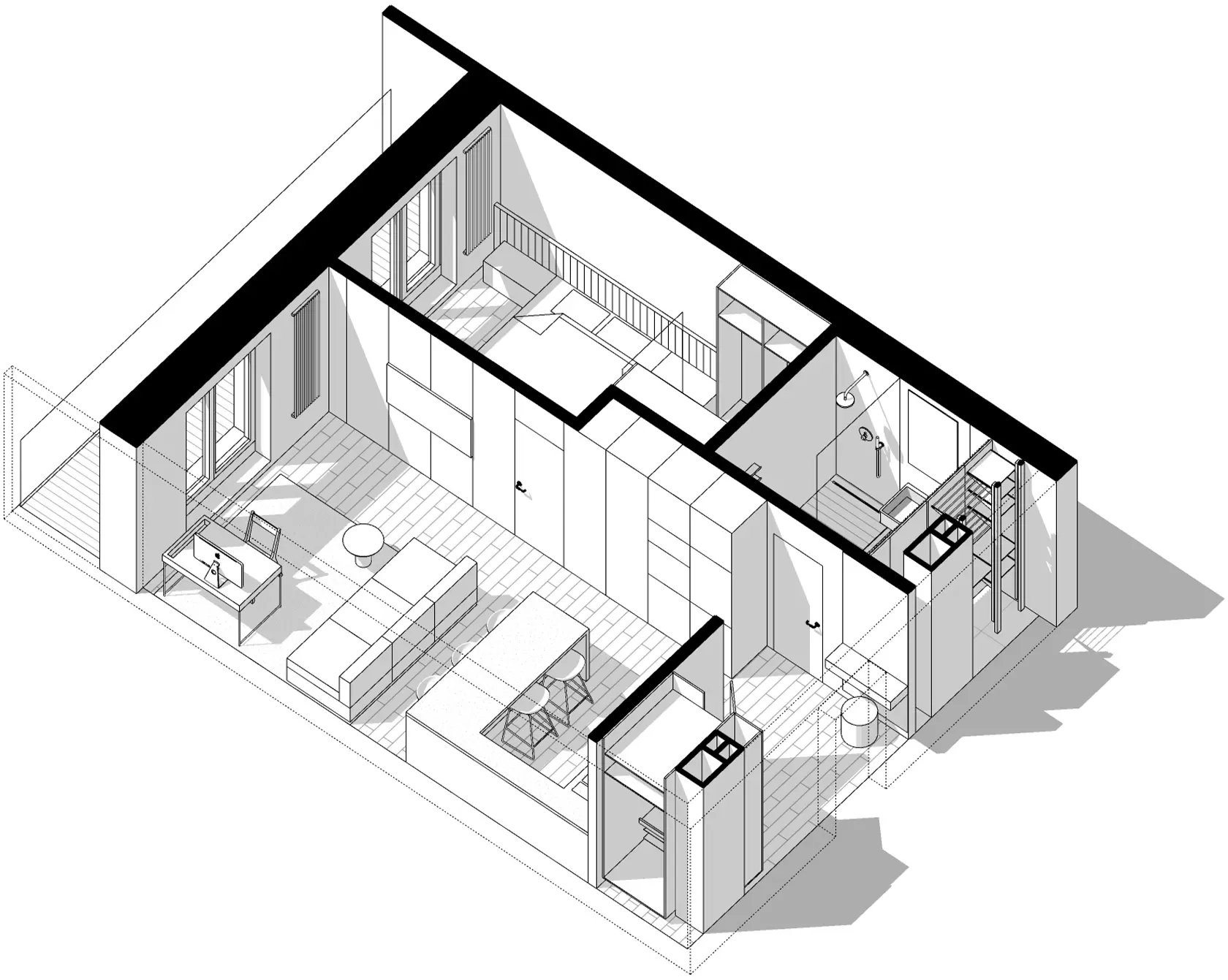 Двери для маленьких помещений