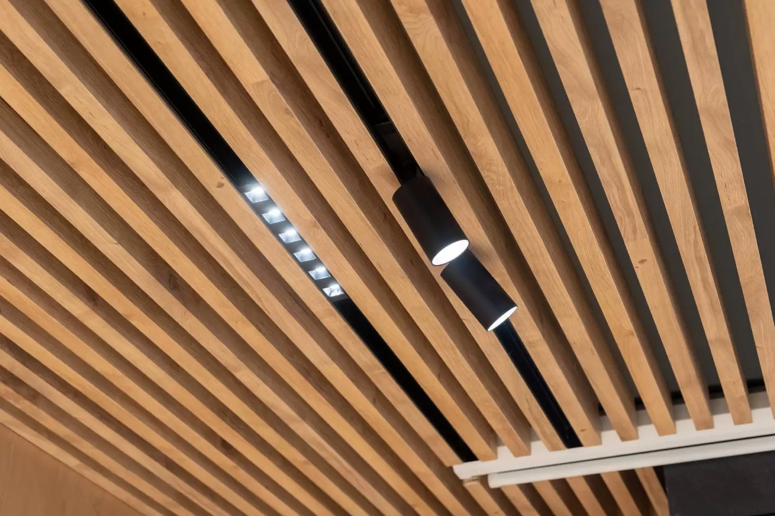 Гостиная с деревянным потолком — 8