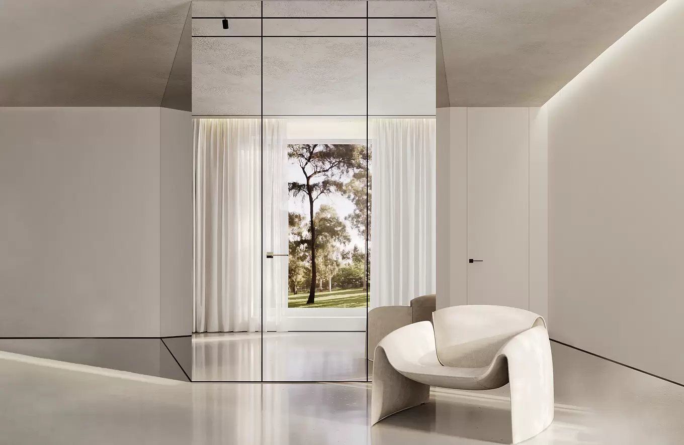 Зеркальные скрытые двери