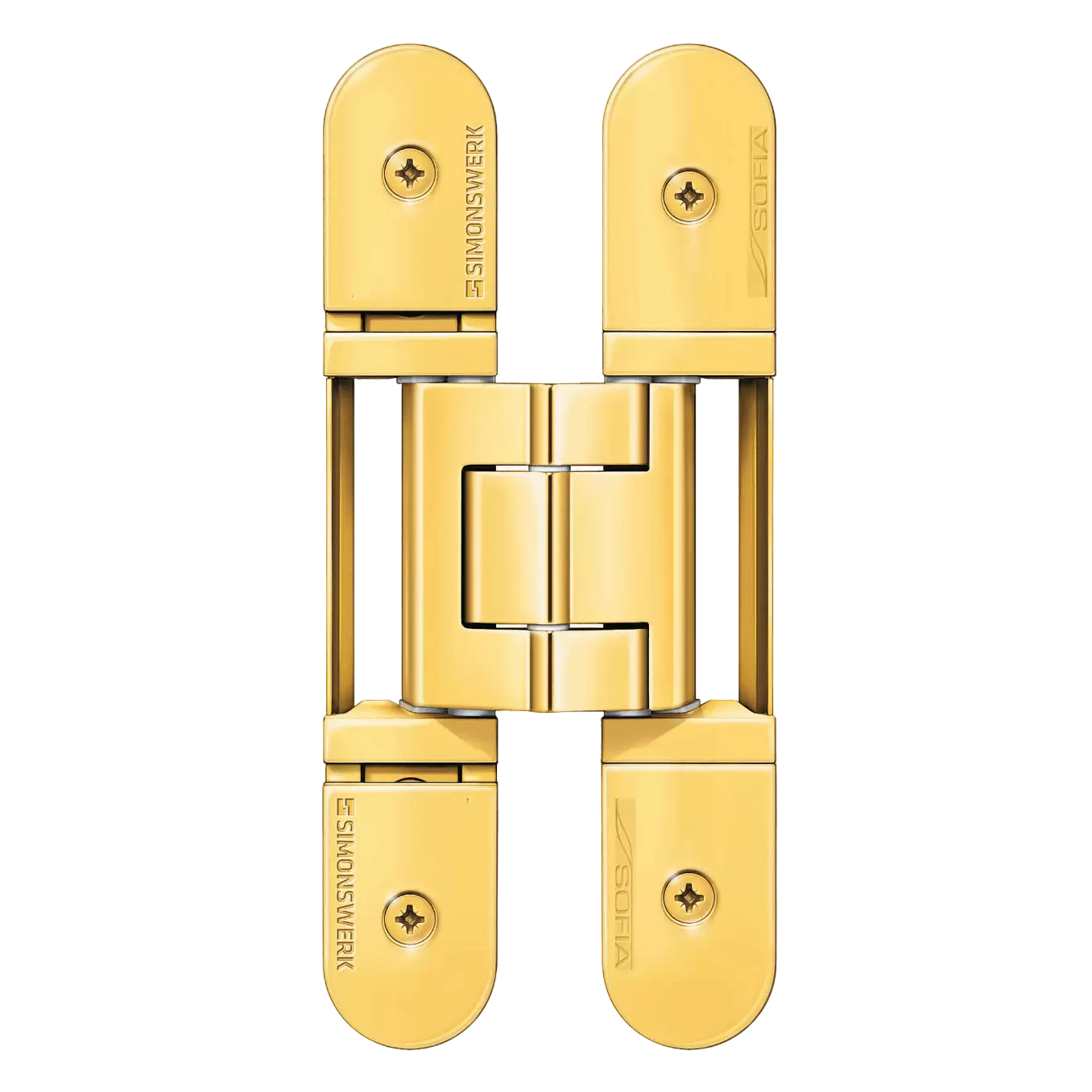 Скрытые петли ТЕ 235, полированная латунь