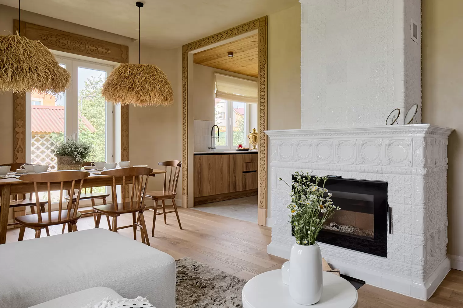 Кухня-гостиная в неорусском стиле — 1