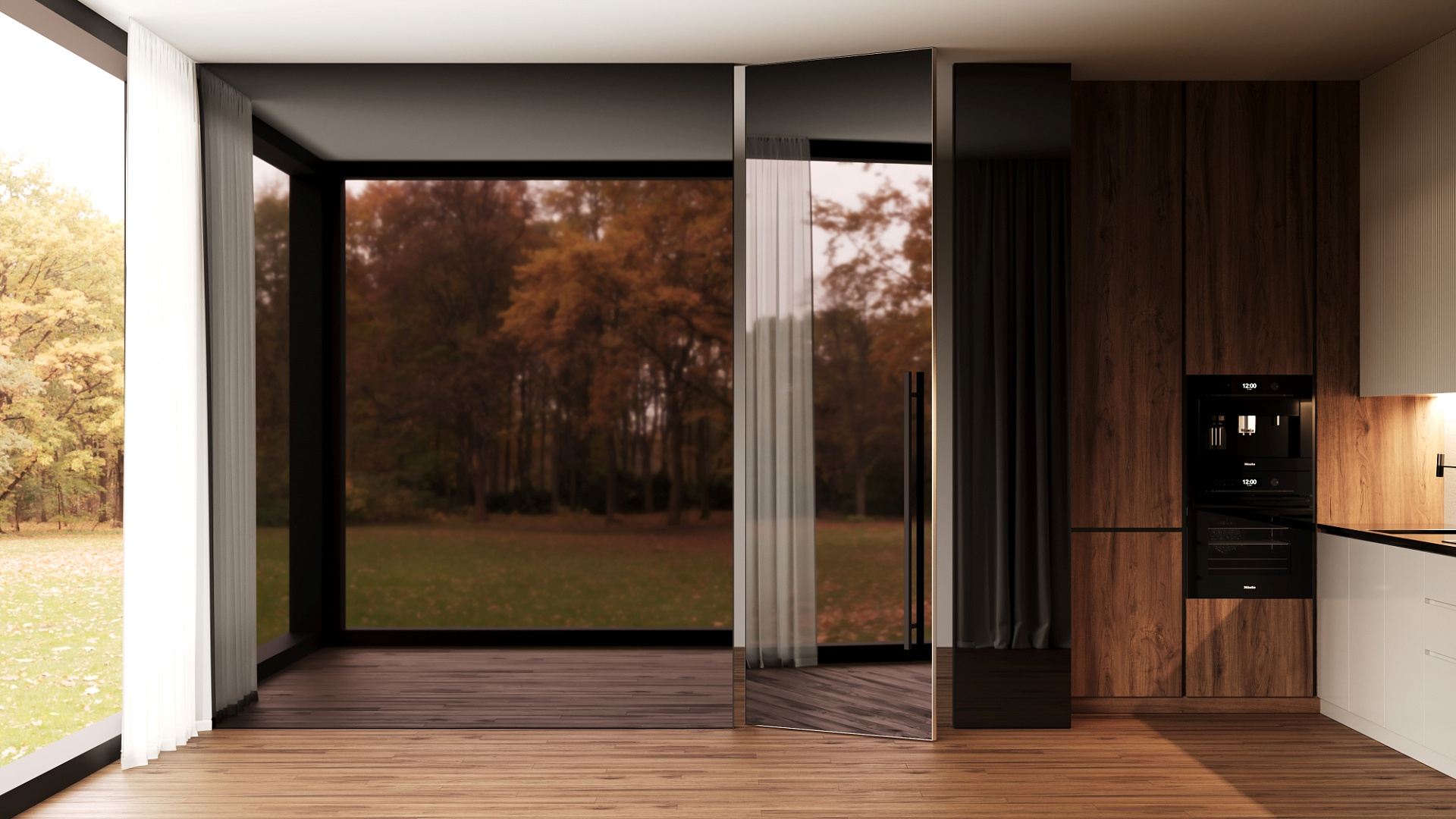 Стеклянные стеновые панели