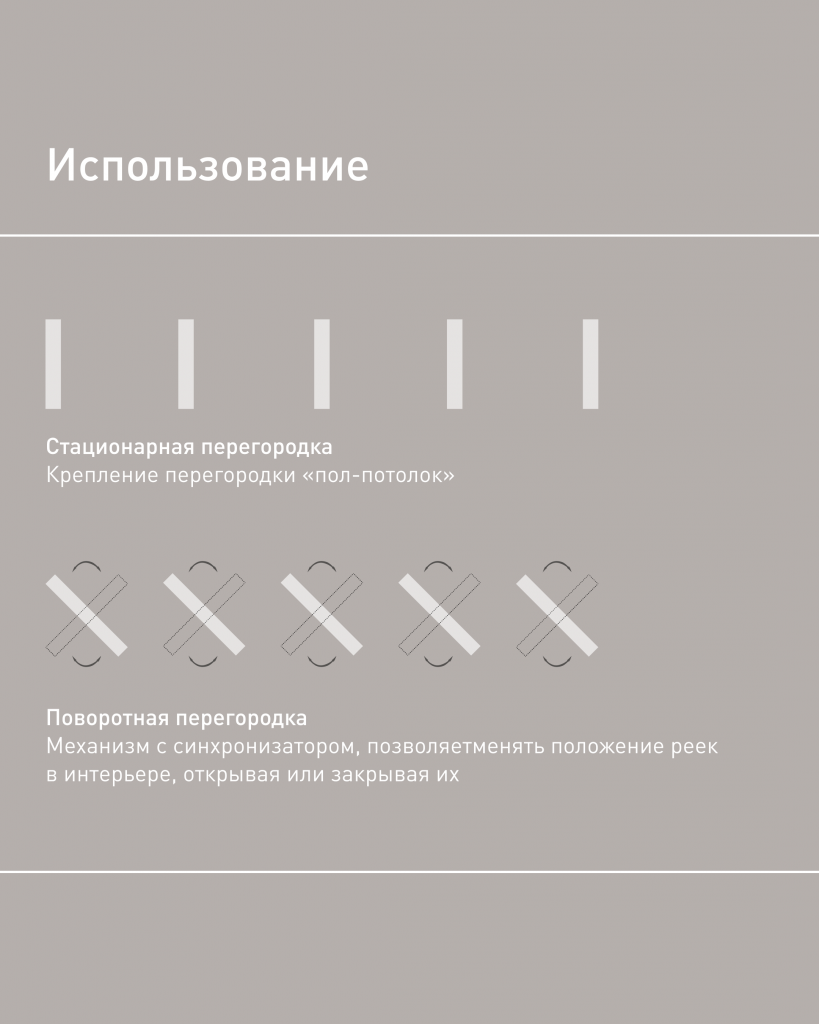 Использование алюминиевых реечных перегородок со стеклом